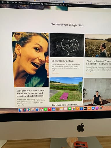 Screenshot meiner neusten Blogartikel auf meiner Website.